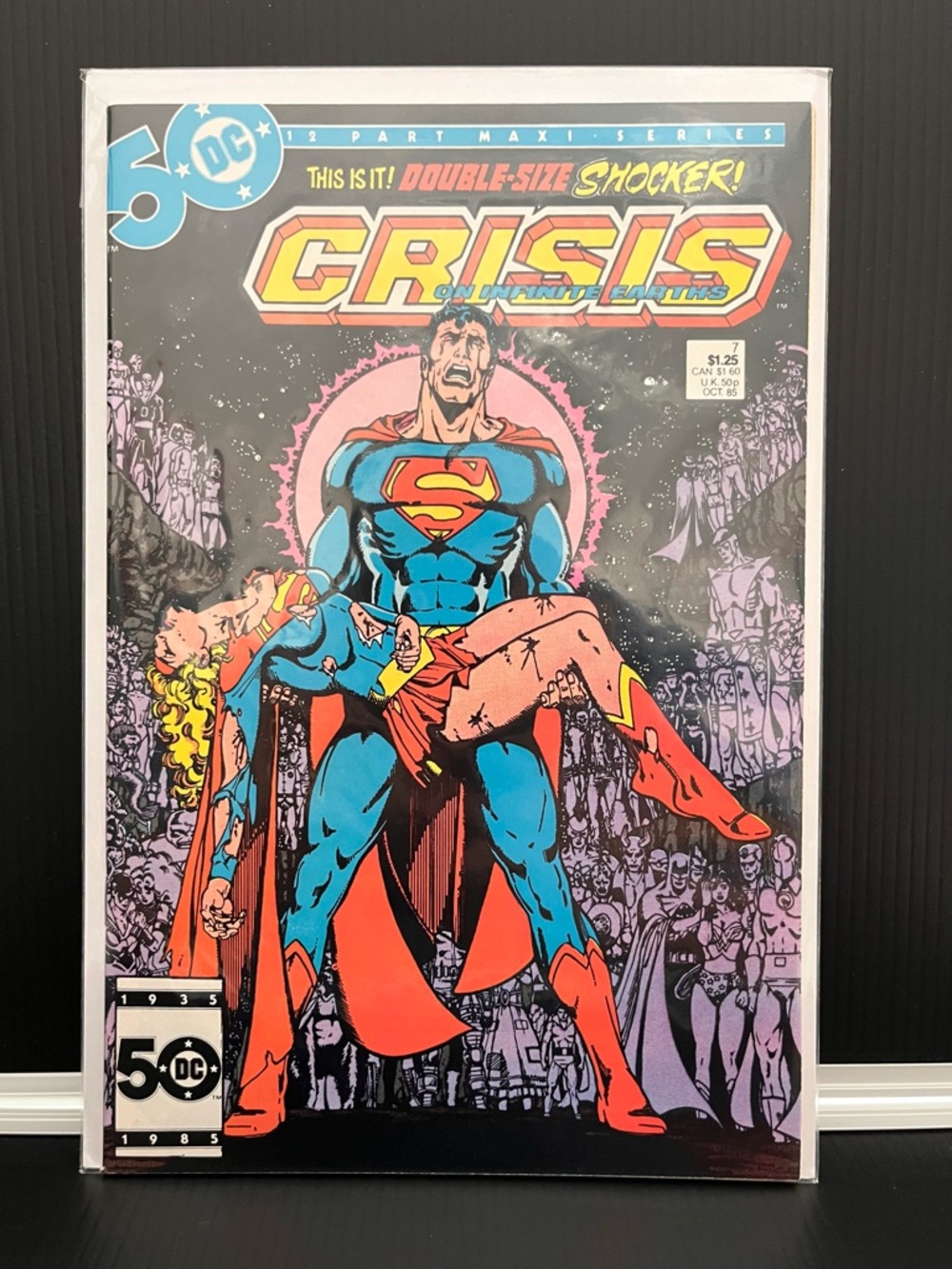 🔑 Crisis on Infinite Earths 1985 #7 DC Comics DEATH OF SUPERGIRL - Bronze Age 🔑 - Picture 3 of 3